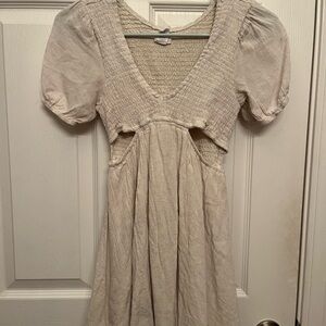 Jessica Simpson Cream Puff Sleeve Mini Dress | Women’s Size XS